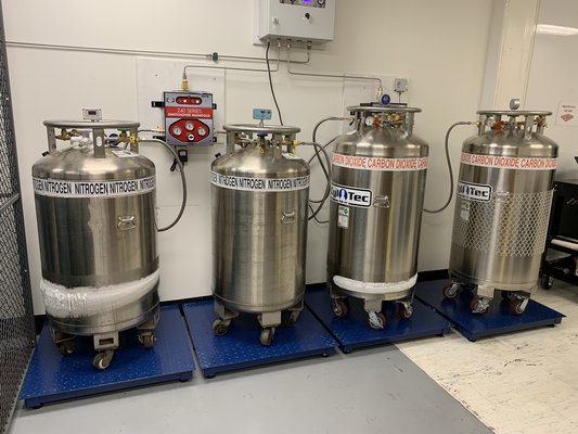 Nitrogen and Co2 Gas